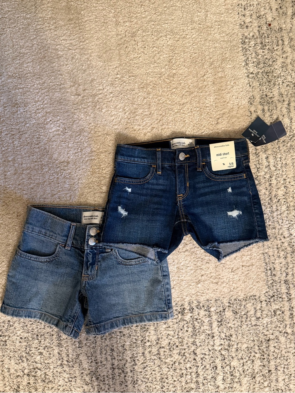 Abercrombie & Fitch Kids | Blue Denim Mid Rise Shorts